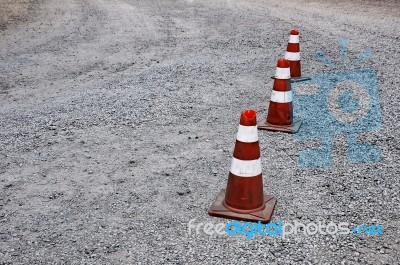 Old Traffic Cone Stock Photo