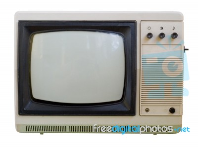 Old Tv Isolated Stock Photo