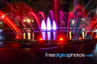 Сolored Fountain Stock Photo