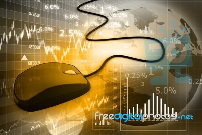Online Stock Market Pricing Stock Image