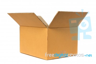 Open Cardboard Box Stock Photo