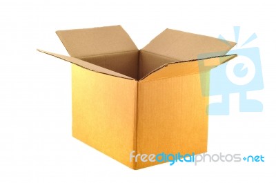 Opened Cardboard Boxes Stock Photo