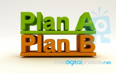 Options Plan A, Plan B Stock Image