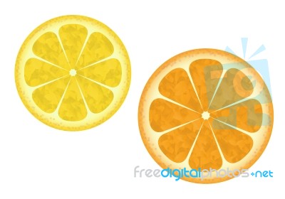 Orange And Lemon Stock Image