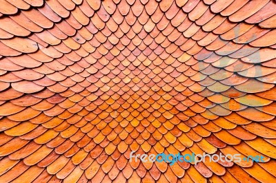 Orange Brown Clay Roof Surface Stock Photo