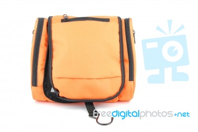 Orange Toiletry Bag Stock Photo