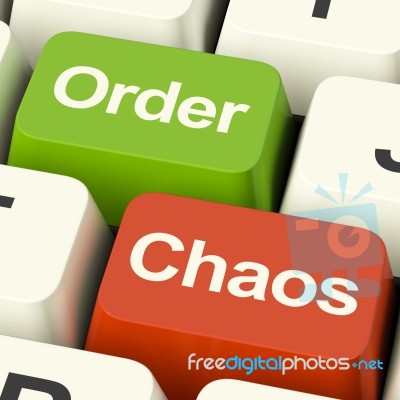 Order Or Chaos Keys Stock Image