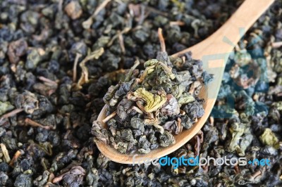 Organic Tea Leaves Stock Photo