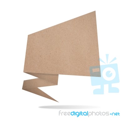 Origami Tag Recycled Paper Craft Stock Photo