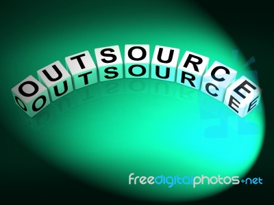 Outsource Dice Show Outsourcing And Contracting Employment Stock Image
