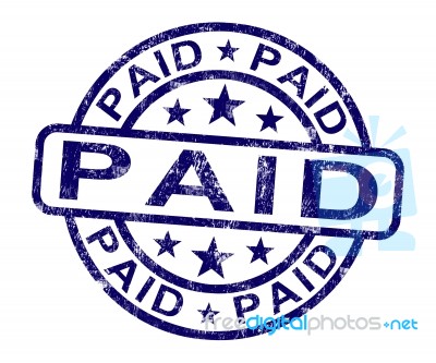 Paid Stamp Stock Image