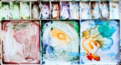 Painting Palette Box Stock Photo
