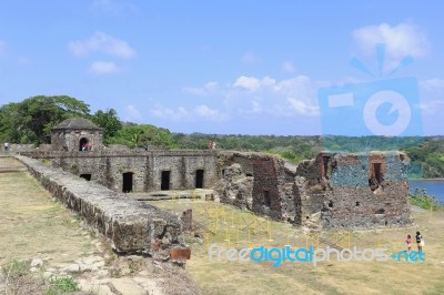 Panama, Apr 14: San Lorenzo Fort Spanish Ruins. Environmental Fa… Stock Photo