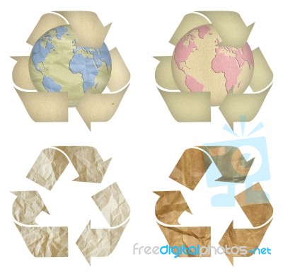 Paper Recycling Symbol Stock Photo