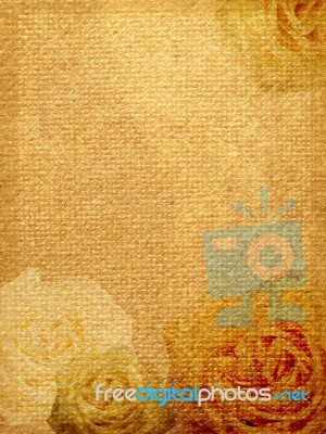 Paper Texture With Rose Stock Image