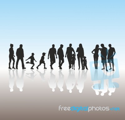 Parents With Children Stock Image