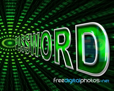 Password Passwords Shows Sign In And Account Stock Image