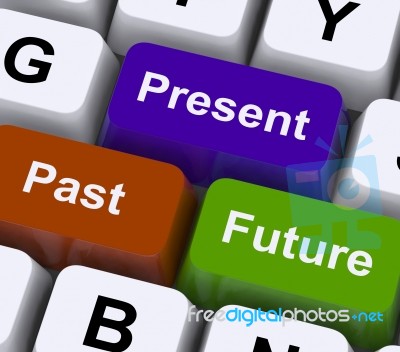 Past Present And Future Keys Stock Image