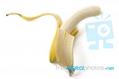 Peeled Banana Stock Photo