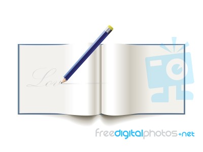 Pencil And Paper Notebook Stock Image