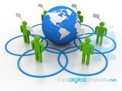 People With Global Network Concept Stock Image