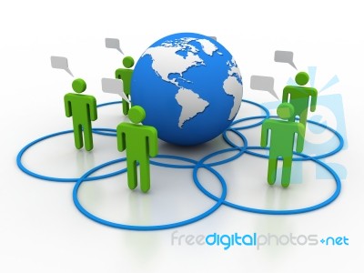 People With Global Network Concept Stock Image