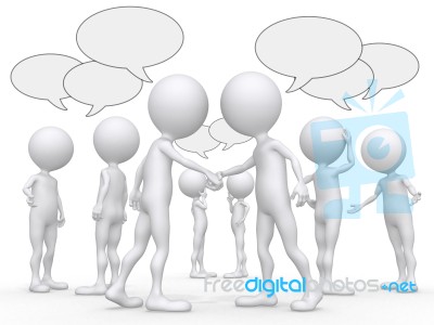 People With Speech Bubble Stock Image