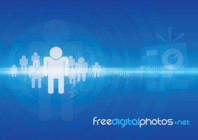 People With Technology Background Stock Image
