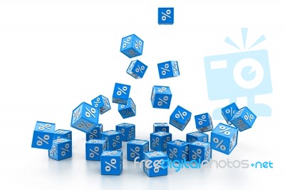 Percent Cubes Stock Image