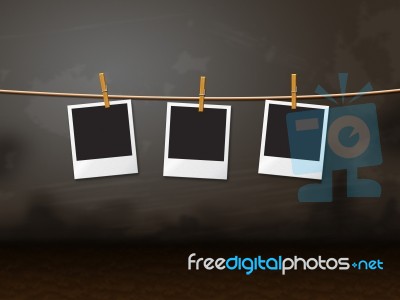 Photo Frames Indicates Empty Space And Background Stock Image
