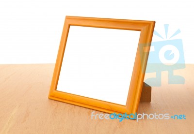 Photo Frames On Table Stock Photo