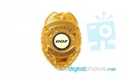 PI Badge 007 Stock Photo