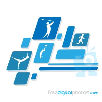 Pictograms Sports Icons Stock Image