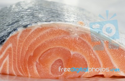 Piece Of Salmon Stock Photo