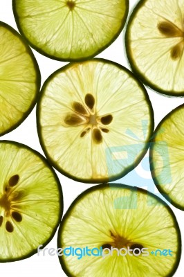 Pieces Of Lime Stock Photo
