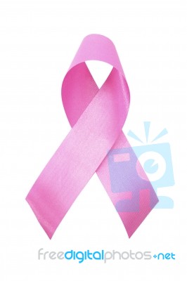 Pink Breast Cancer Ribbon Stock Photo