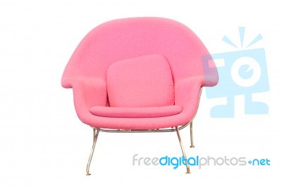 Pink Chair Isolated Stock Photo