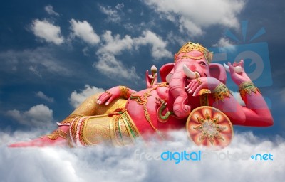 Pink Ganesha Statue Stock Image