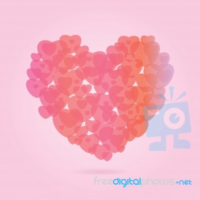 Pink Hearts Stock Image