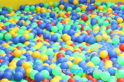 Plastic Balls In Play Area Of Children Stock Photo