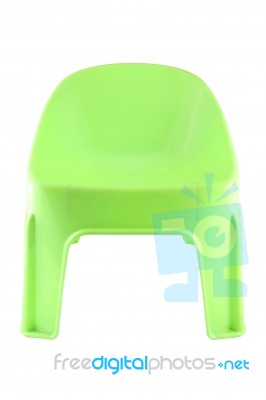Plastic Short Green Chair Stock Photo