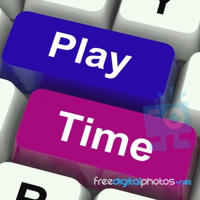 Play Time Keys Show Playing And Entertainment For Children Stock Image