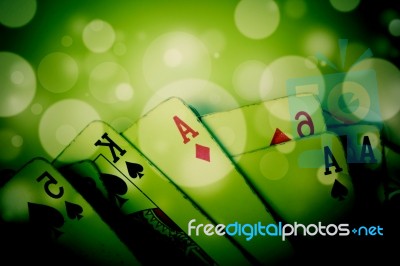 Playing Cards Concept Background Stock Photo
