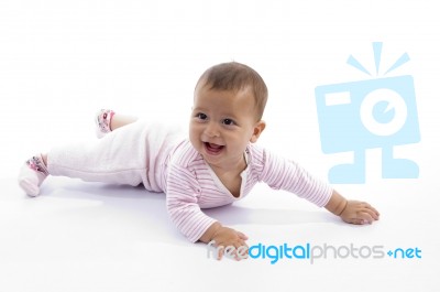 Playing Cute Little Baby Stock Photo