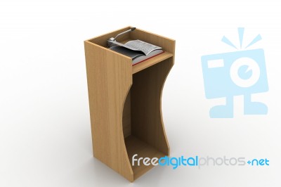 Podium For Sermons On A White Background Stock Image Podium For Sermons On A White Background Stock Image