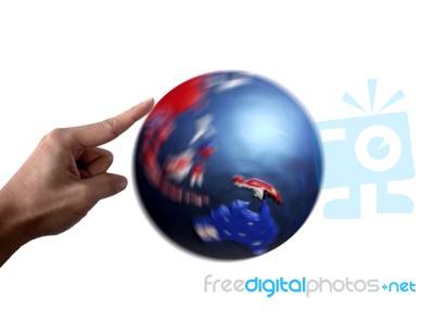 point to moving globe stock image royalty free image id 10036723