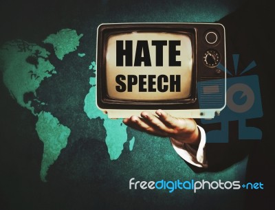 Political Hate Speech Stock Photo