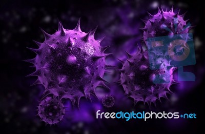 Pollen Virus Stock Image