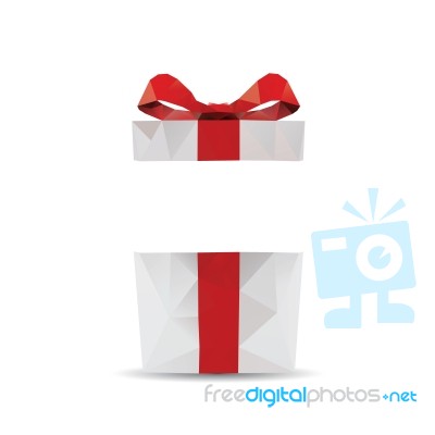 Polygonal White Gift Boxes Stock Image