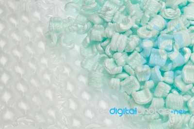 Polystyrene And Bubble Wrap Stock Photo